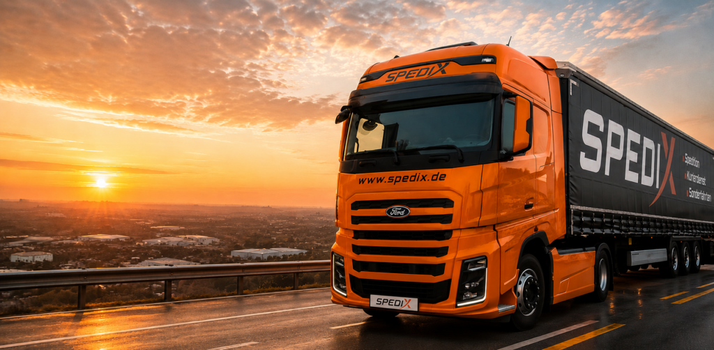 Ein moderner LKW der Spedix GmbH Spedition bereit für den Expressversand in Speyer.