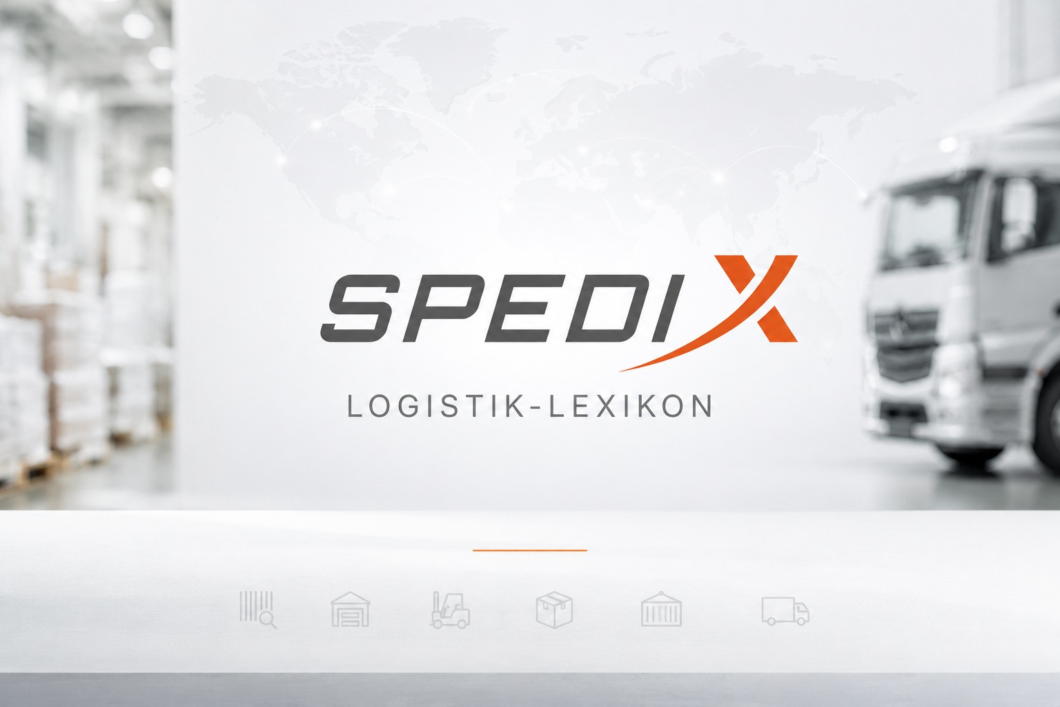 Das offizielle Logistik-Lexikon der Spedix Spedition illustriert als Fachbuch auf einem Schreibtisch.